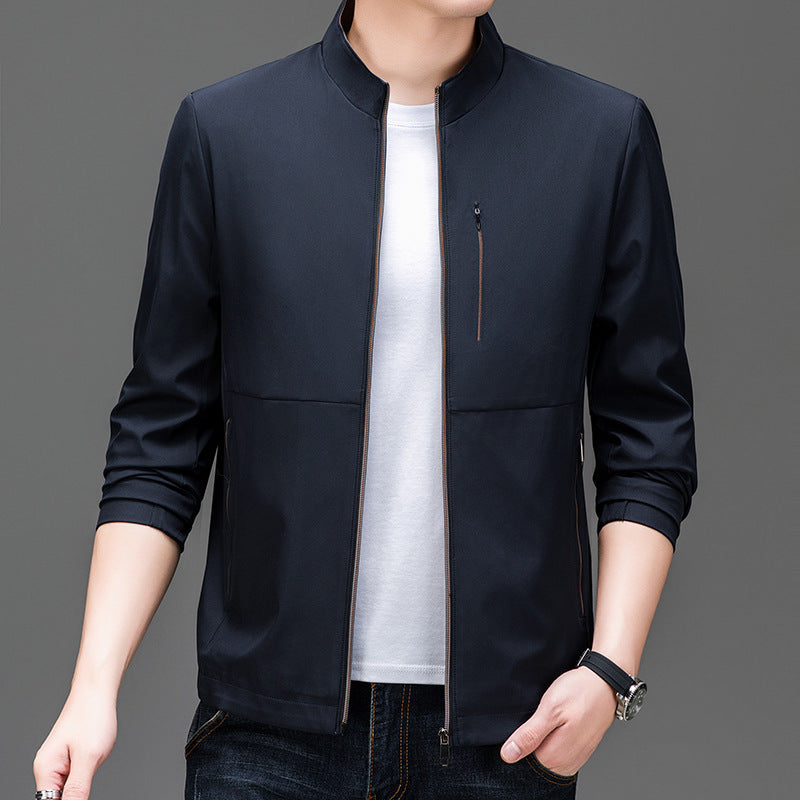 Men's Solid Color Jacket High-grade Trendy Casual