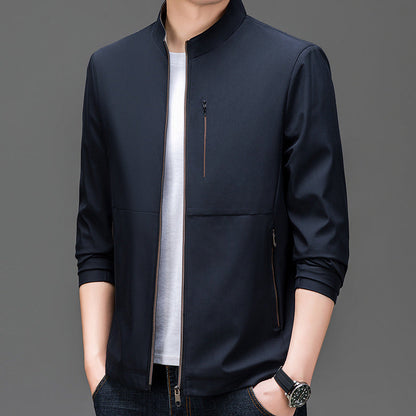 Men's Solid Color Jacket High-grade Trendy Casual